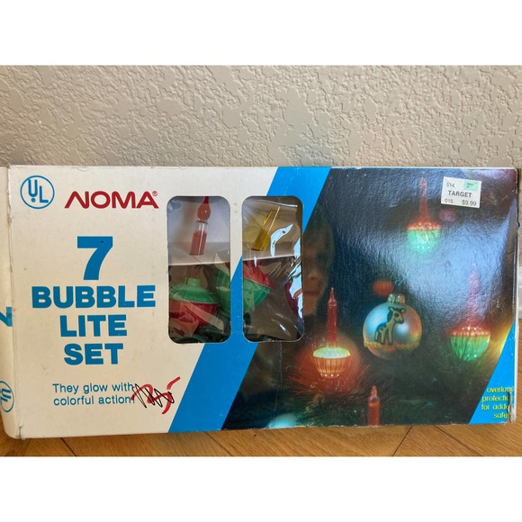 Christmas Bubble Light Strings Lot 4 Strings Noma and Others Tested See Descript - Picture 7 of 14